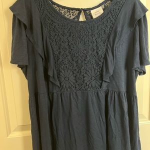 Knox Rose women’s navy blue top size XL. EUC